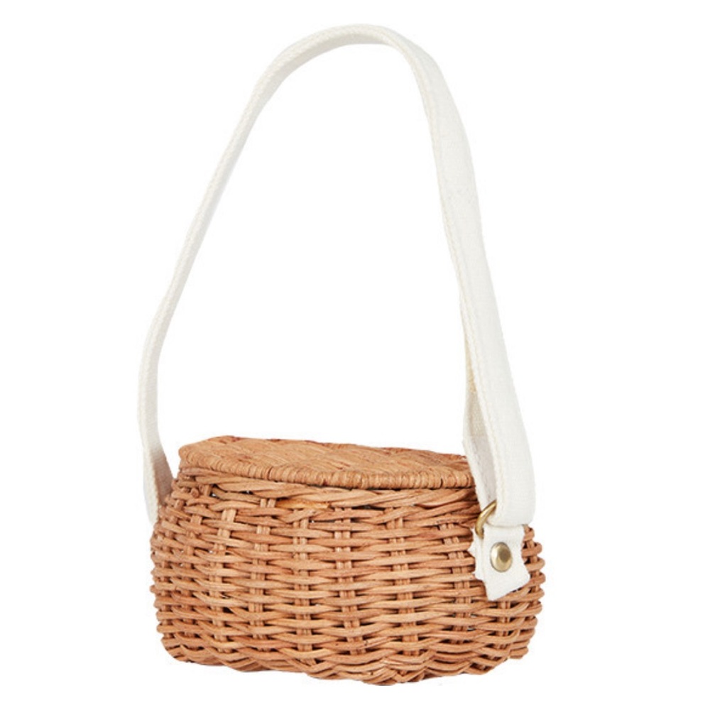Olli Ella Rattan Dolly Chari Basket Bag in Natural for Dolls